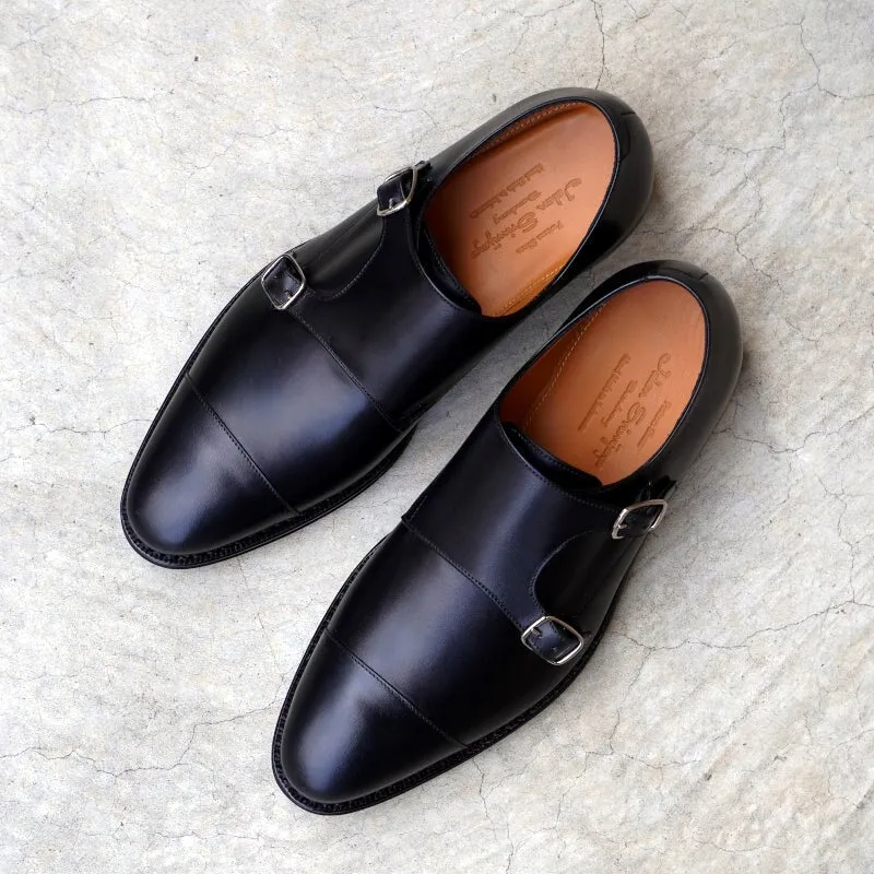 Men's Double Monk Strap / Black Calf 98374