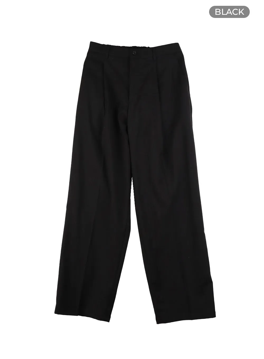 Men's Solid Straight Pintuck Pants IA401