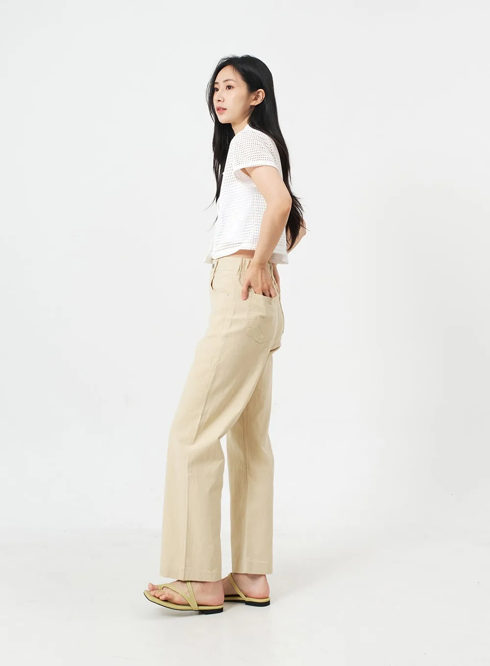 Muted Colored Summer Cotton Pants OJ22