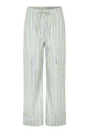 oval square Forever Pants Light Green Stripe