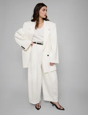 Oversized White Blazer