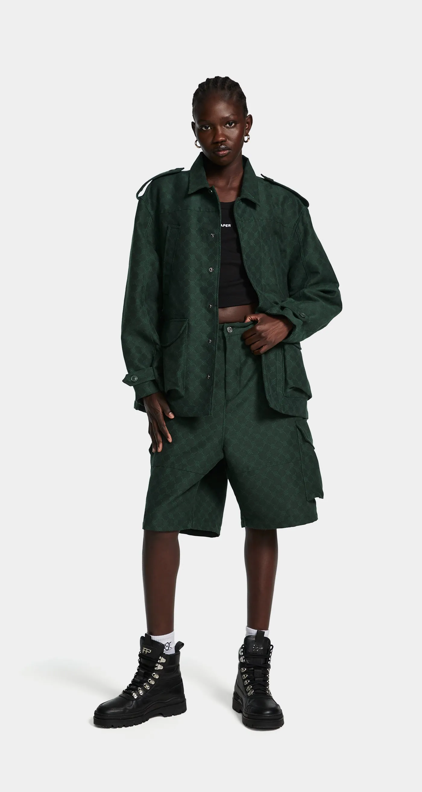 Pine Green Imani Monogram Jacket