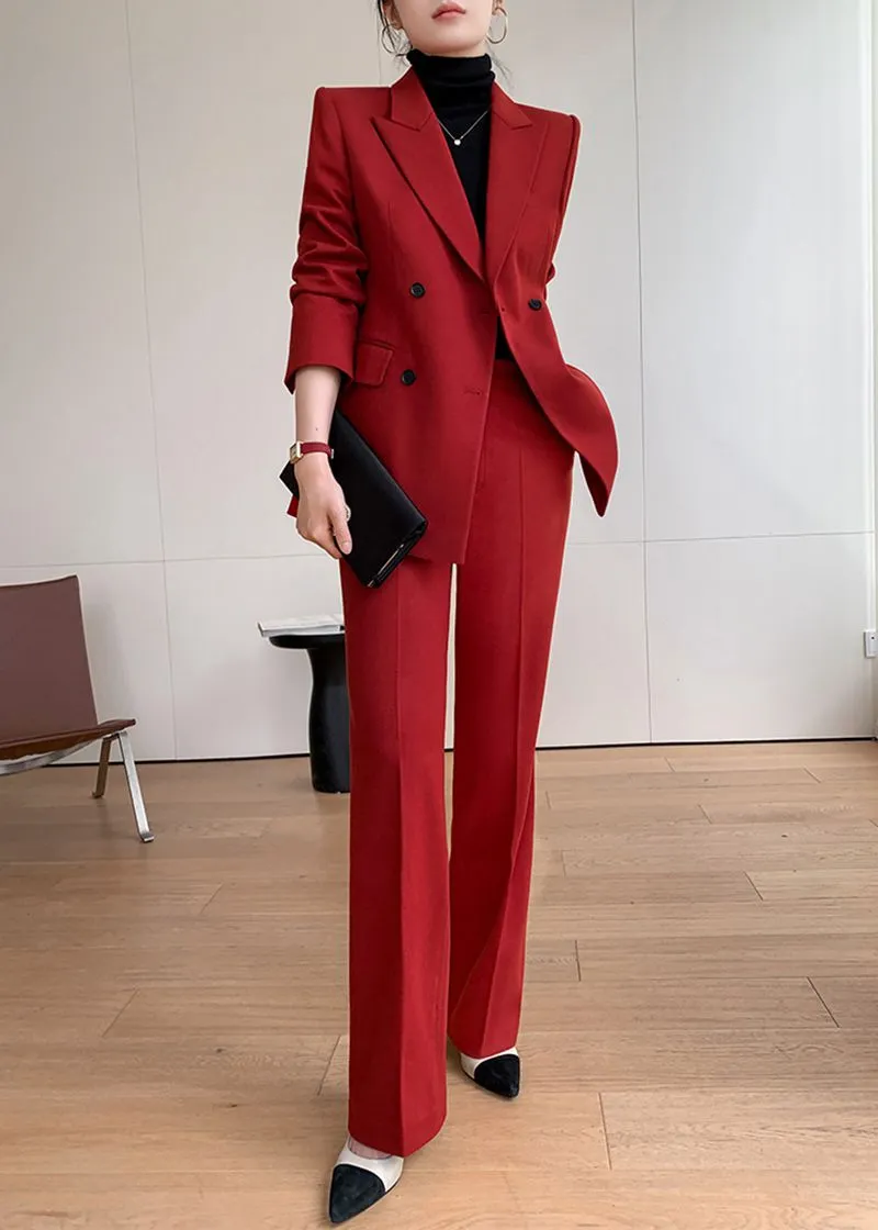 Prunella Double-breasted Blazer Pantsuit Set