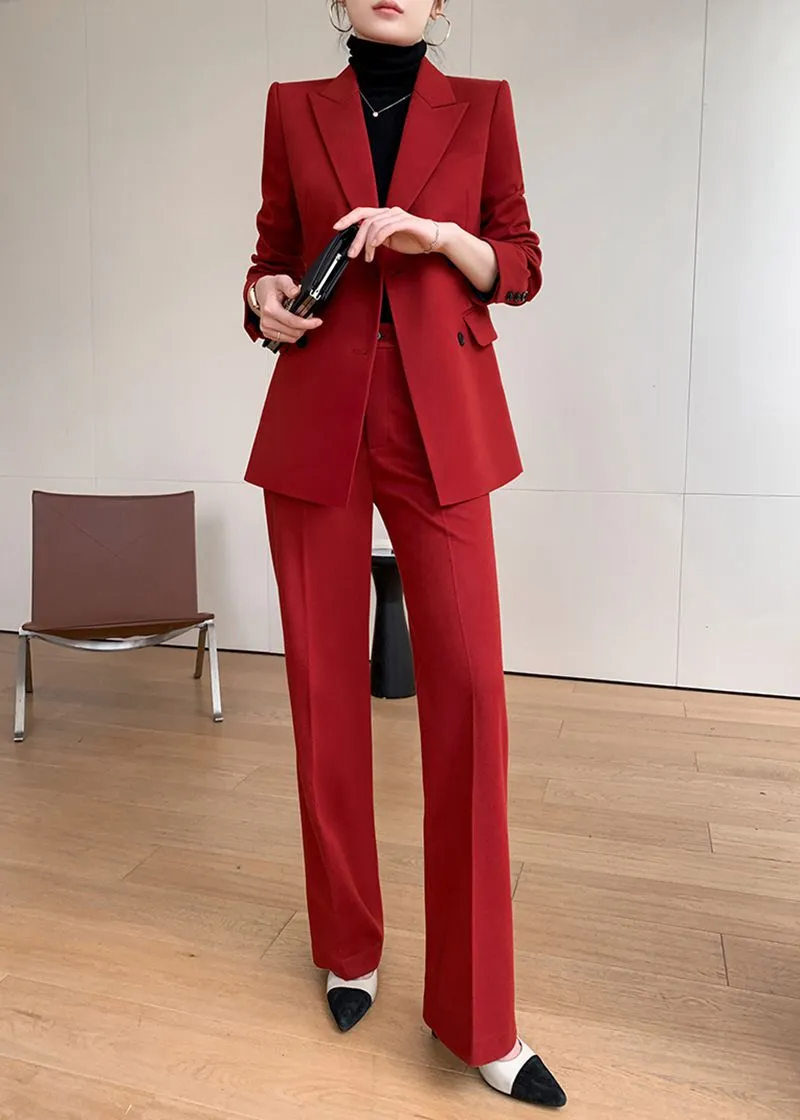 Prunella Double-breasted Blazer Pantsuit Set