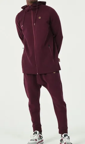 QL Relaxed Tracksuit PREMIERE in Burgundy and Gold