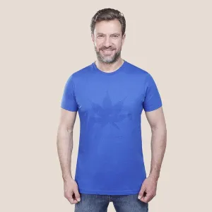 Round Neck Printed T-Shirt - Blue Fonse