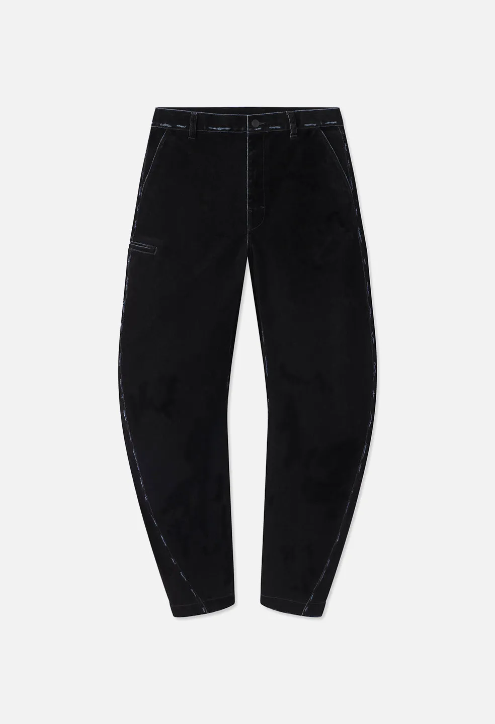 Sendai Trouser / Crush Flock Black