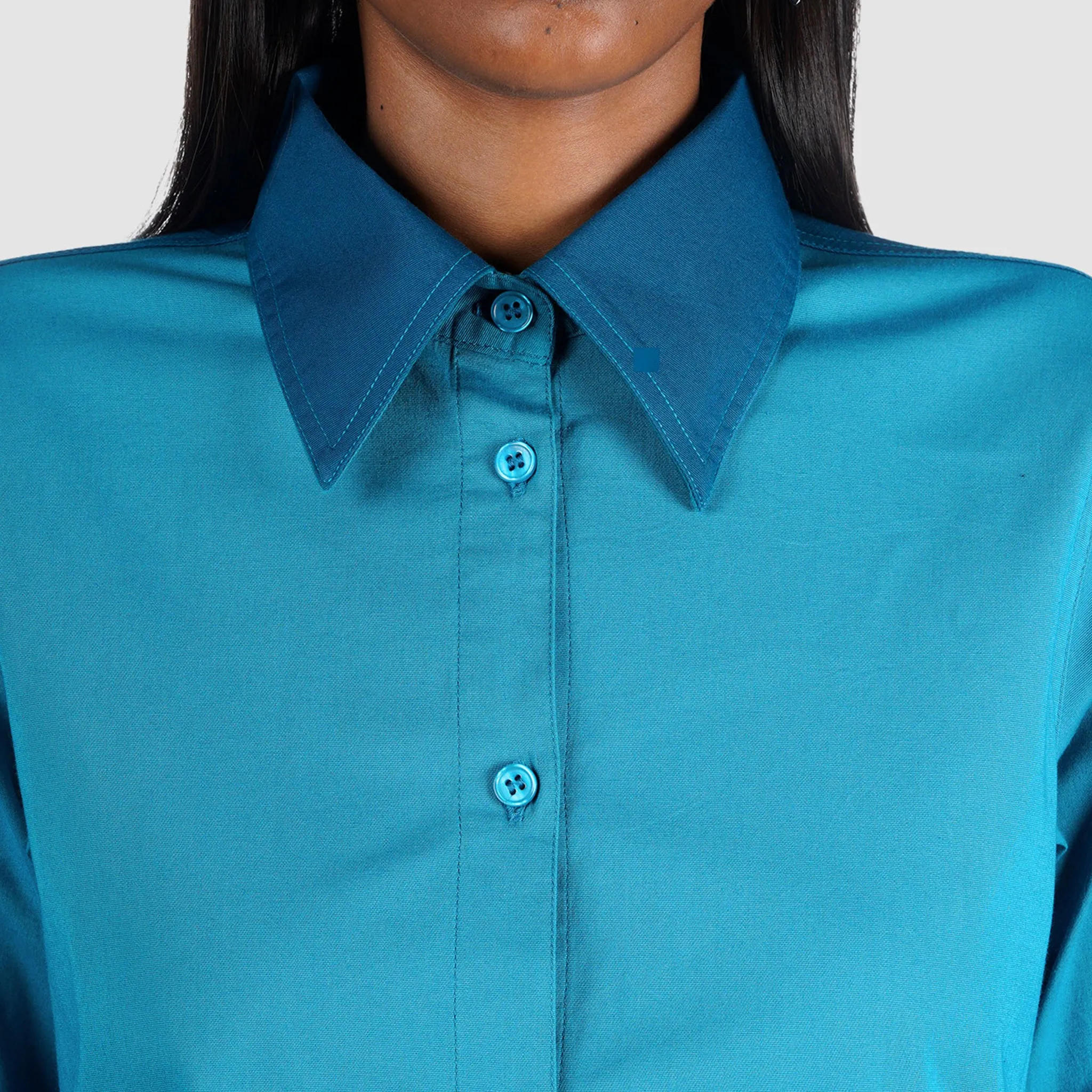 SHIRT WITH BOW (Blue)