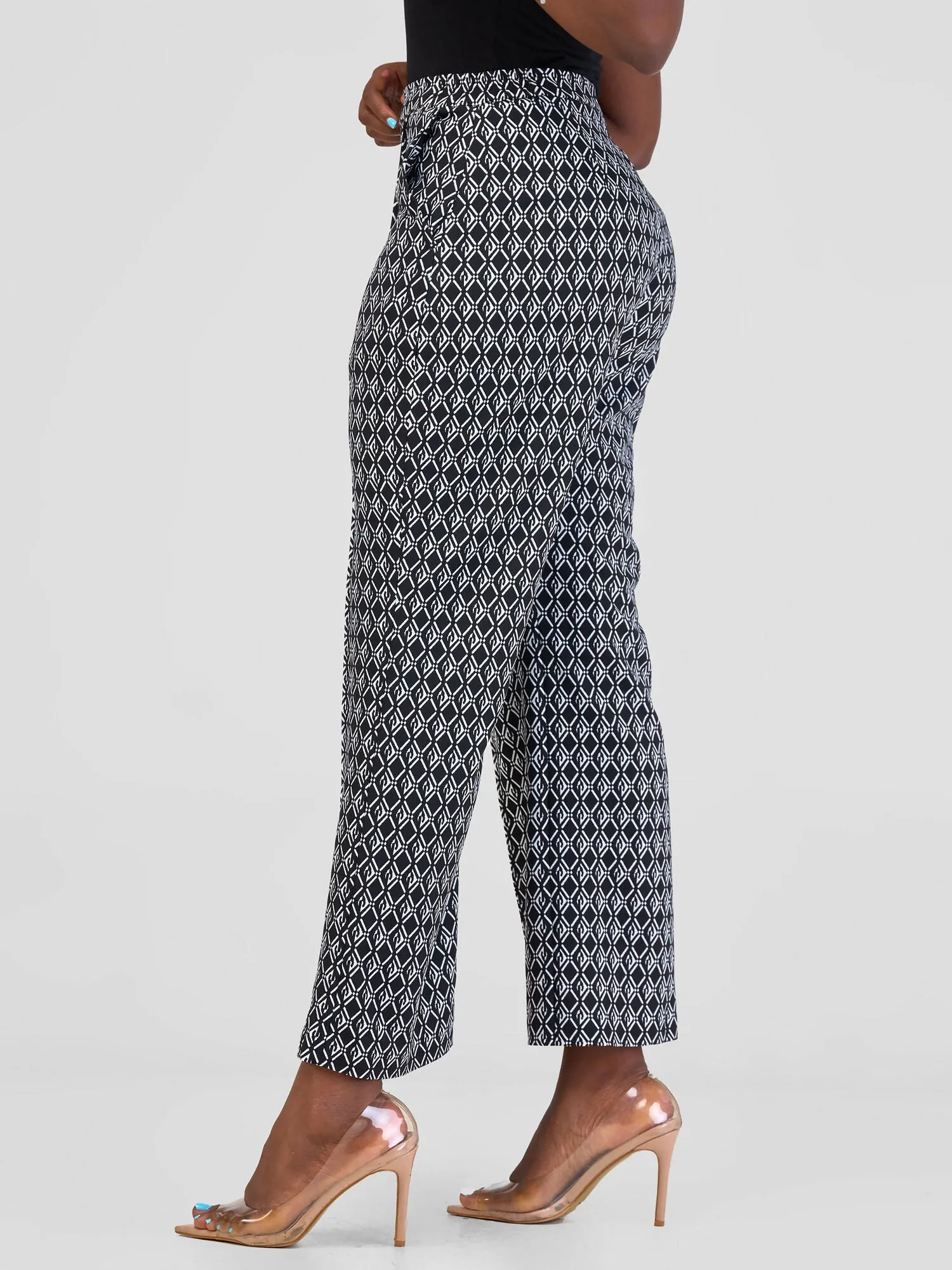 Silk House Collection Wendo Pants - Black Tribal Print