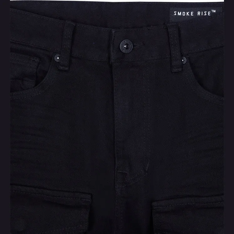 Stacked Utility Twill Pants - Jet Black