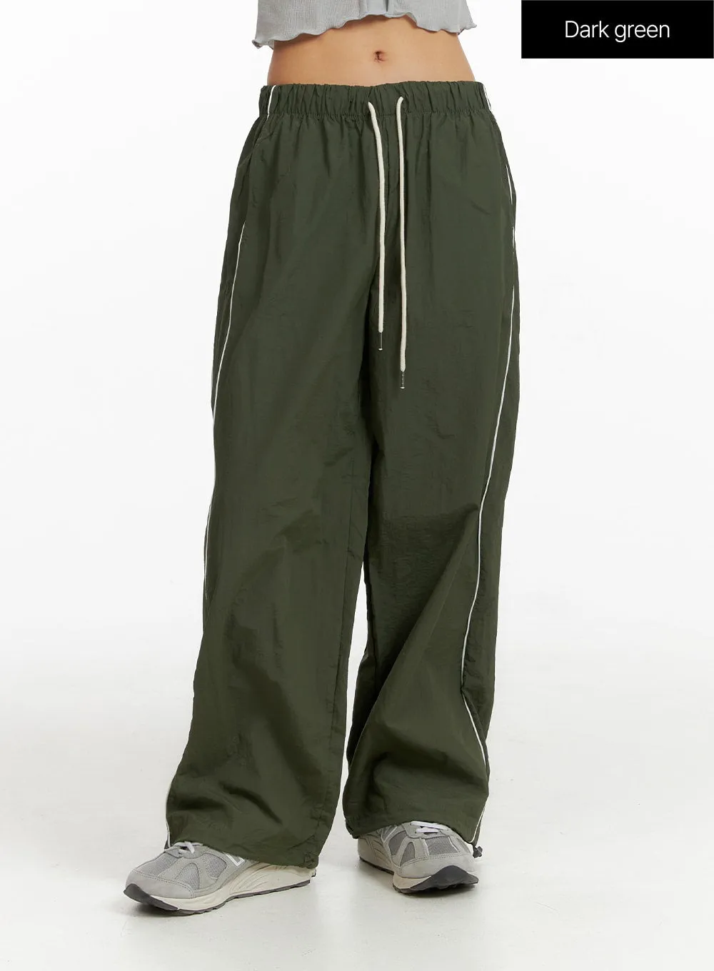 String Nylon Wide Pants CF414