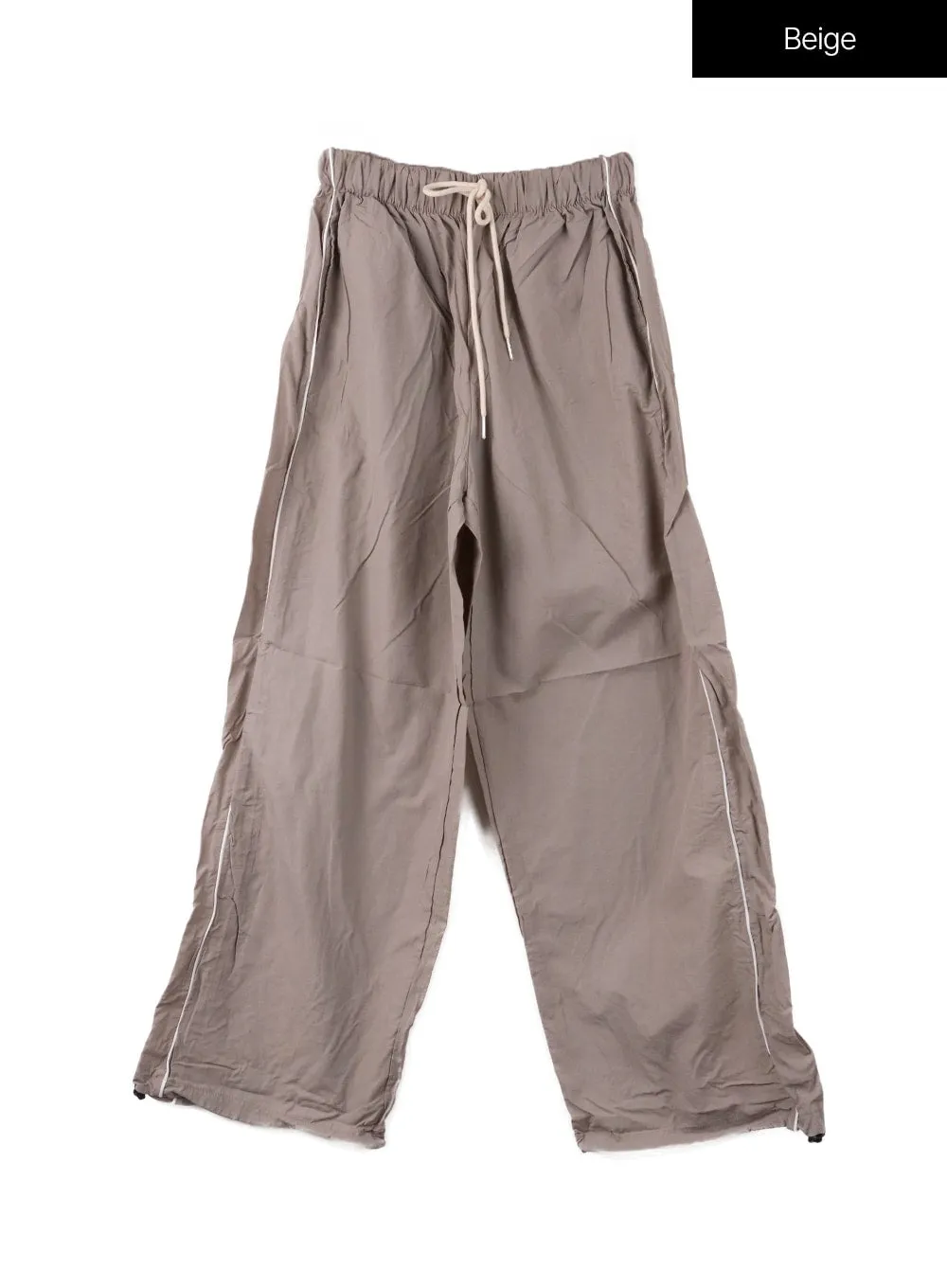 String Nylon Wide Pants CF414