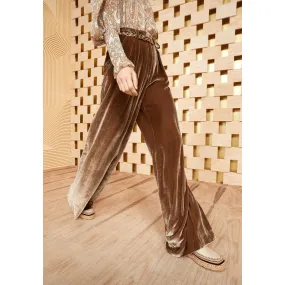 VERONICA VELVET PANT BROWN