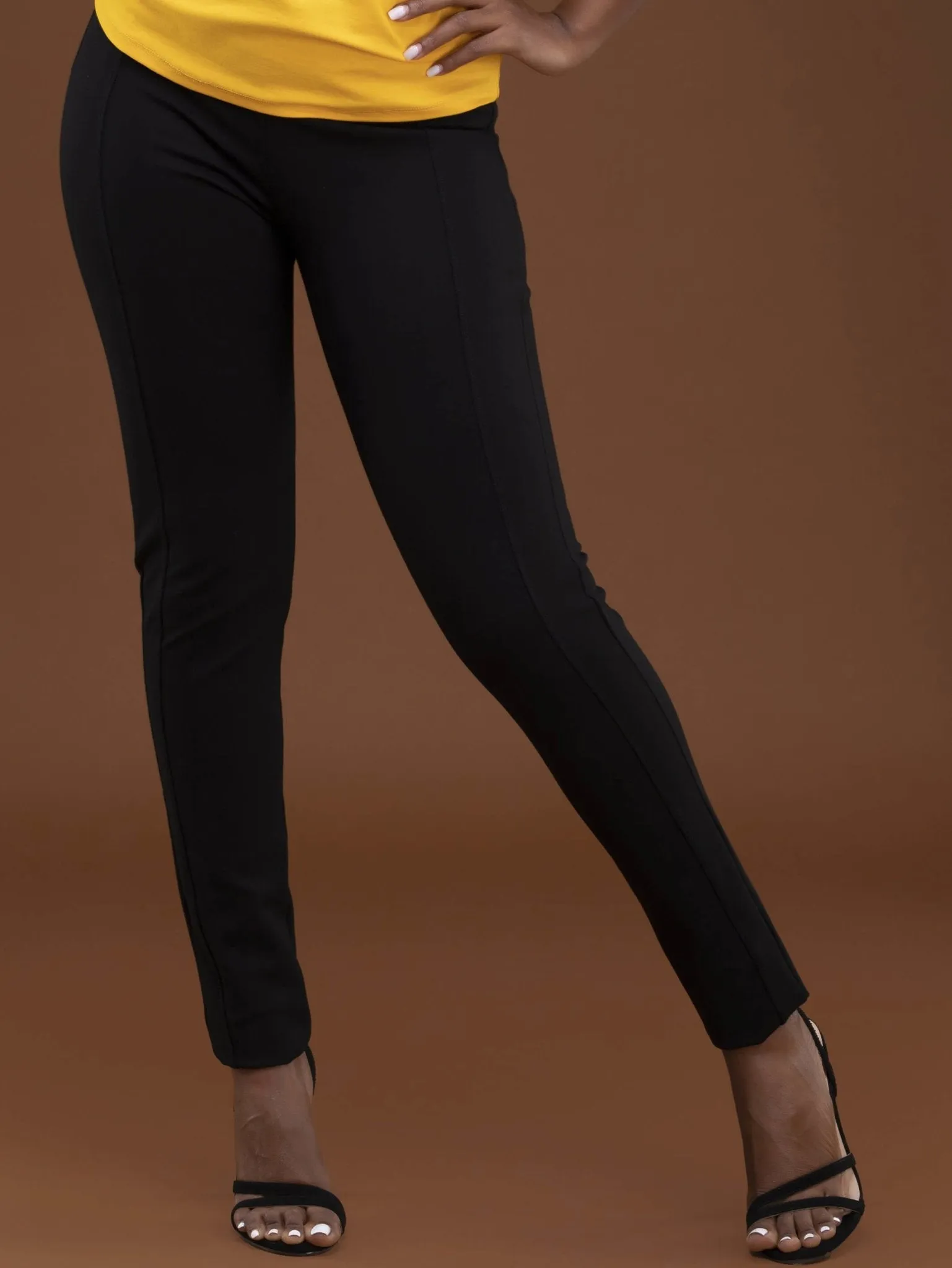 Vivo Basic Panelled Leisure Pants - Black