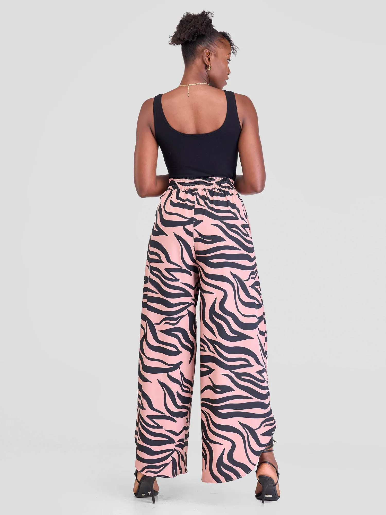 Vivo Situ Tulip Pants - Black / Blush Tiri Print